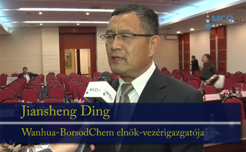Jiansheng Ding, a Wanhua-BorsodChem elnök-vezérigazgatója