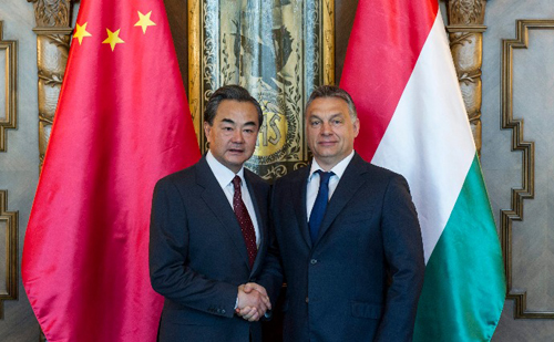 Orbán Viktor miniszterelnök az Országház Nándorfehérvári termében fogadta Vang Ji kínai külügyminisztert