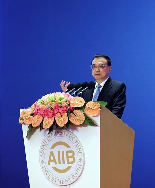 Li Keqiang, AIIB